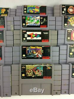 Super Nintendo (SNES) Lot of 24 Cartridges TESTED, Space Ace, Pac-Man, Batman +