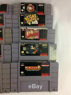 Super Nintendo (SNES) Lot of 24 Cartridges TESTED, Space Ace, Pac-Man, Batman +