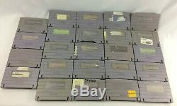 Super Nintendo (SNES) Lot of 24 Cartridges TESTED, Space Ace, Pac-Man, Batman +