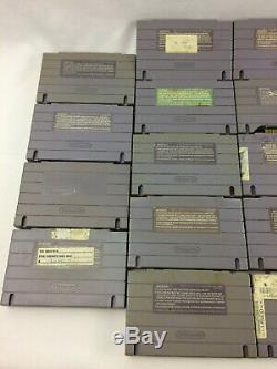 Super Nintendo (SNES) Lot of 24 Cartridges TESTED, Space Ace, Pac-Man, Batman +