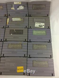 Super Nintendo (SNES) Lot of 24 Cartridges TESTED, Space Ace, Pac-Man, Batman +