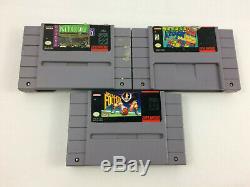 Super Nintendo (SNES) Lot of 24 Cartridges TESTED, Space Ace, Pac-Man, Batman +