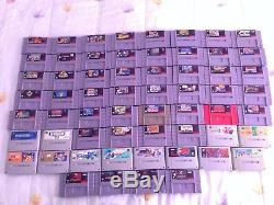 Super Nintendo SNES Lot of 60 Video Games Cartridges Only Super Famicom SFC RARE