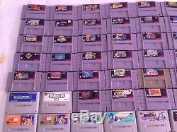 Super Nintendo SNES Lot of 60 Video Games Cartridges Only Super Famicom SFC RARE