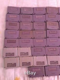 Super Nintendo SNES Lot of 60 Video Games Cartridges Only Super Famicom SFC RARE