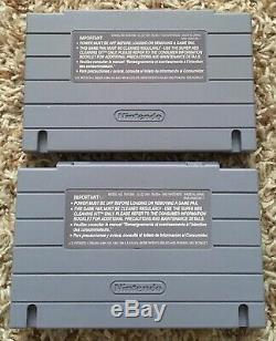 Super Nintendo SNES Mega Man X + Mega Man X2 Authentic Tested Cleaned