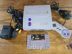 Super Nintendo SNES Mini Jr Console System SNS-101 OEM SNS-102 Controller Tested