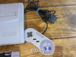 Super Nintendo SNES Mini Jr Console System SNS-101 OEM SNS-102 Controller Tested