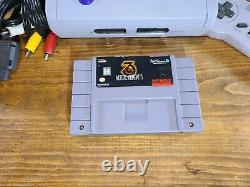 Super Nintendo SNES Mini Jr Console System SNS-101 OEM SNS-102 Controller Tested