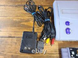 Super Nintendo SNES Mini Jr Console System SNS-101 OEM SNS-102 Controller Tested