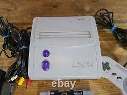 Super Nintendo SNES Mini Jr Console System SNS-101 OEM SNS-102 Controller Tested