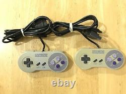 Super Nintendo SNES Mini Jr Console With 2 OEM Controllers 2 Games Tested Cleaned