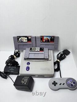 Super Nintendo SNES Mini Jr System Bundle with Games 1 Controllers Tested