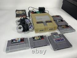 Super Nintendo SNES Original Game Console System + 6 Games (Good Price) Bundle