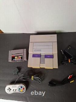 Super Nintendo SNES Original System Console- Tested & Working 2 GAMES INCLUDED