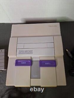 Super Nintendo SNES Original System Console- Tested & Working 2 GAMES INCLUDED