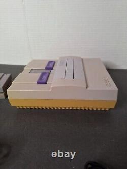 Super Nintendo SNES Original System Console- Tested & Working 2 GAMES INCLUDED