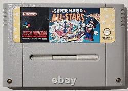 Super Nintendo SNES PAL Console Mario All Stars, Super Mario World Donkey Kong 2