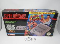 Super Nintendo SNES (PAL) Street Fighter II (2) Console Boxed (No Poly Tray)