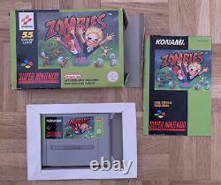 Super Nintendo SNES Pal Fah/noe Konami Zombies Game