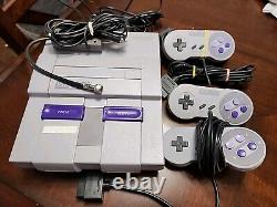 Super Nintendo SNES SNS-001 RARE Version 1 Chip-03 Tested Working As Is Where Is
