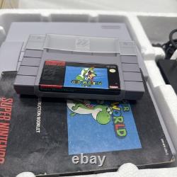 Super Nintendo SNES Super Mario World Console CIB COMPLETE BEAUTIFUL