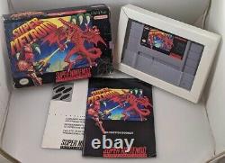 Super Nintendo SNES Super Metroid Complete CIB