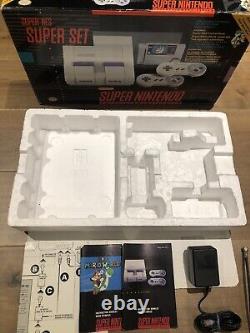 Super Nintendo SNES Super Set Complete in Box CIB Bundle! Tested! Read Desc