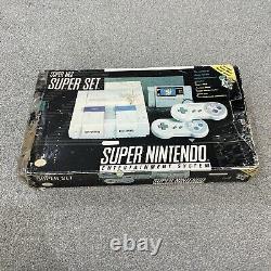Super Nintendo SNES Super Set INCOMPLETE With Original Box Styrofoam TESTED Read