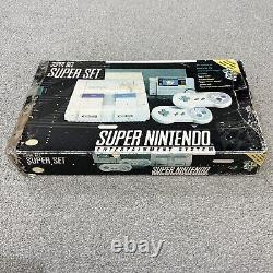 Super Nintendo SNES Super Set INCOMPLETE With Original Box Styrofoam TESTED Read