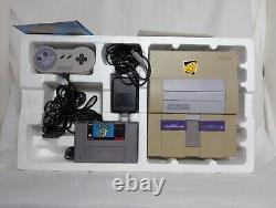 Super Nintendo SNES Super Set SNS-001 Complete In Box CIB Console Tested