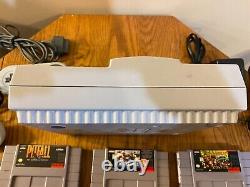 Super Nintendo SNES System Console Bundle 10 Games Contra III Castlevania, Zelda