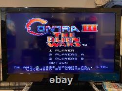 Super Nintendo SNES System Console Bundle 10 Games Contra III Castlevania, Zelda