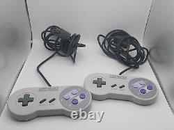 Super Nintendo SNES System Console Bundle Complete 2 Controllers Mario