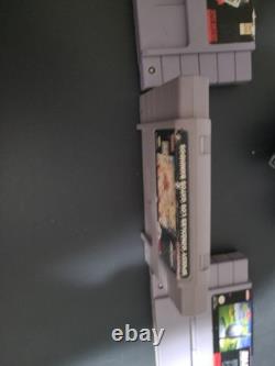 Super Nintendo SNES System Console Bundle With Cables, Controller & 3 Games TESTED