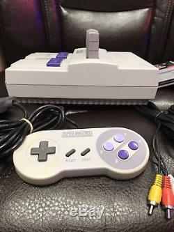 Super Nintendo SNES System Console Bundle with 5 GAMES 1 Controller VERY CLEAN