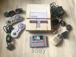 Super Nintendo SNES System Console, Controller and Mario Paint Game Free Shipping