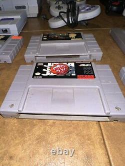 Super Nintendo SNES System Console Lot OEM Controllers Control Deck Games LOOK