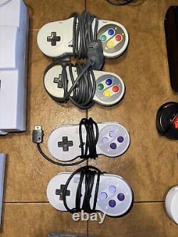 Super Nintendo SNES System Console Lot OEM Controllers Control Deck Games LOOK