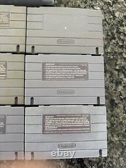 Super Nintendo SNES System Console Lot Tested & Working With 7 Games SNS-001 Mario