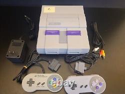 Super Nintendo SNES System Console With 1-2 Controllers, AC & A/V Cords