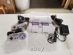 Super Nintendo SNES System Console With 2 Controllers and CORDS OEM Original Works