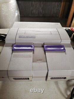 Super Nintendo SNES System Console With 2 Controllers and CORDS OEM Original Works