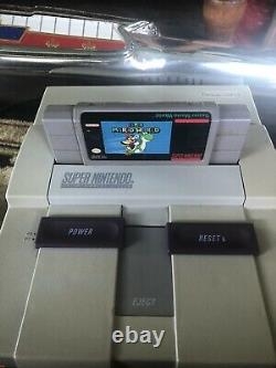 Super Nintendo SNES System Console With 2 OEM Controllers & 4 Games Tested
