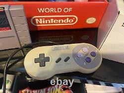 Super Nintendo SNES System Console With 3 Games, 1 Control, Authentic & Clean
