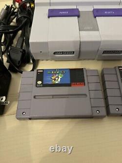 Super Nintendo SNES System Console With OEM Controller Authentic W Zelda & Mario