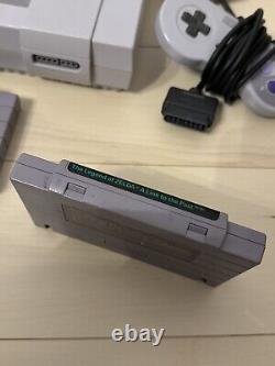 Super Nintendo SNES System Console With OEM Controller Authentic W Zelda & Mario