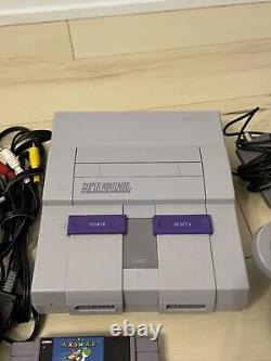 Super Nintendo SNES System Console With OEM Controller Authentic W Zelda & Mario