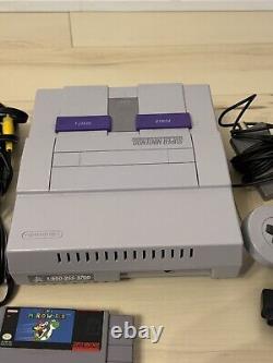 Super Nintendo SNES System Console With OEM Controller Authentic W Zelda & Mario