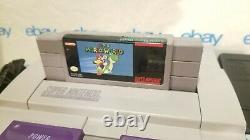 Super Nintendo SNES System Console With Super Mario World Tested and Working